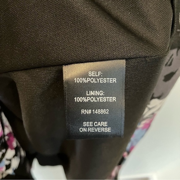 Torrid Black Floral Georgette Flutter Sleeve Mini Dress Size 10 - Picture 7 of 13